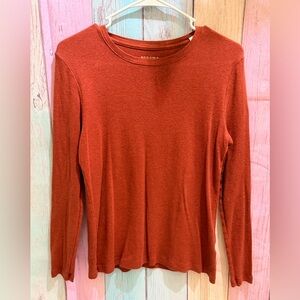 Sonoma Women's Brick Red Long Sleeve Tee